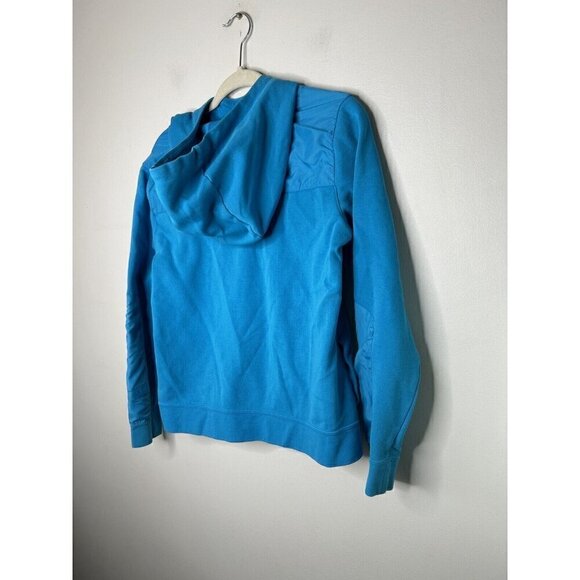 Nike Swoosh Ninja Neck Hoodie Blue Long Sleeve Vintage Y2K Size Medium - Picture 10 of 12
